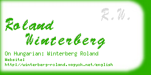 roland winterberg business card